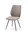 Set 2 scaune tapitate cu stofa si picioare metalice, Navarra Grej / Antracit, l50xA64xH96 cm (3)