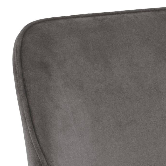 Set 2 scaune tapitate cu stofa si picioare metalice Ranja Velvet Gri Inchis / Negru, l56xA59,5xH79 cm (7)