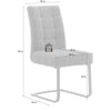Set 2 scaune tapitate cu stofa si picioare metalice, Salta Burgundy / Crom, l48xA64xH96 cm (8)