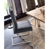 Set 2 scaune tapitate cu stofa si picioare metalice, Salva I Gri / Crom, l45xA63xH102 cm (1)