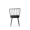 Set 2 scaune tapitate cu stofa si picioare metalice, Yildiz 189 Velvet Gri inchis / Negru, l43xA42xH82 cm (3)