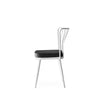 Set 2 scaune tapitate cu stofa si picioare metalice, Yildiz 229 Velvet Gri Inchis / Alb, l43xA42xH82 cm (4)