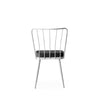 Set 2 scaune tapitate cu stofa si picioare metalice, Yildiz 229 Velvet Gri Inchis / Alb, l43xA42xH82 cm (3)
