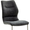 Set 2 scaune tapitate cu stofa si piele ecologica, cu picioare metalice, Orlando Swing Antracit / Crom, l46xA63xH92 cm (4)
