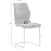 Set 2 scaune tapitate cu stofa si piele ecologica, cu picioare metalice, Orlando Swing Antracit / Crom, l46xA63xH92 cm (6)