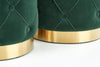 Set 2 taburete tapitate cu stofa si spatiu de depozitare Polymorph Verde inchis, Ø40xH44 / Ø33xH38 cm (6)