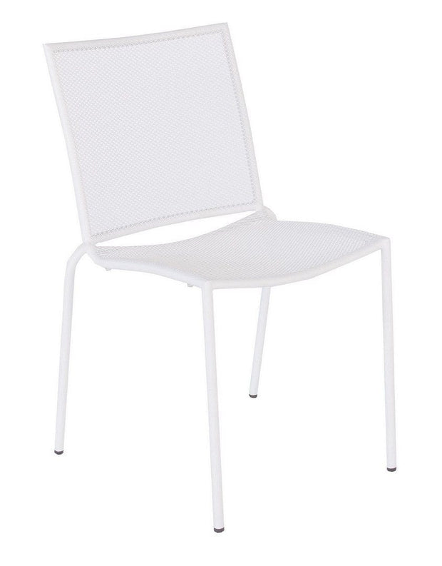 Set 4 scaune de gradina / terasa din metal Circe Alb, l51xA52,5xH80,5 cm (1)
