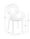 Set 4 scaune de gradina / terasa din metal Etienne Alb, l49xA49xH89 cm (8)