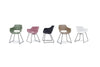 Set 4 scaune din plastic cu picioare metalice Rockville Skid Verde / Negru, l57xA58xH80 cm (3)