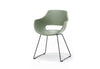 Set 4 scaune din plastic cu picioare metalice Rockville Skid Verde / Negru, l57xA58xH80 cm (6)