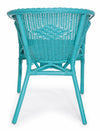 Set 4 scaune pentru gradina / terasa, din ratan si rachita, Alliss Bleu, l58xA61xH74 cm (3)