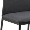 Set 4 scaune tapitat cu stofa si picioare metalice Demina Gri / Negru, l43,5xA53xH92 cm (7)