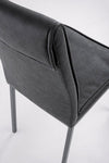 Set 4 scaune tapitate cu piele ecologica si picioare metalice Sofie Antracit / Gri, l43xA59,5xH99,5 cm (9)