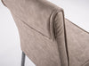 Set 4 scaune tapitate cu piele ecologica si picioare metalice Sofie Grej / Gri, l43xA59,5xH99,5 cm (7)