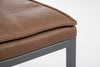 Set 4 scaune tapitate cu piele ecologica si picioare metalice Sofie Maro / Gri, l43xA59,5xH99,5 cm (7)