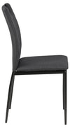 Set 4 scaune tapitate cu stofa si picioare metalice Dia Gri / Negru, l43,5xA53xH92 cm (2)