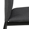 Set 4 scaune tapitate cu stofa si picioare metalice Dia Gri / Negru, l43,5xA53xH92 cm (4)