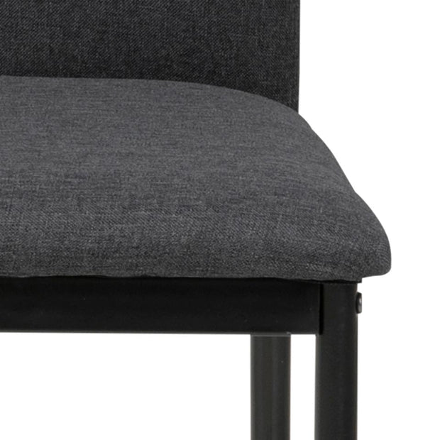 Set 4 scaune tapitate cu stofa si picioare metalice Dia Gri / Negru, l43,5xA53xH92 cm (6)