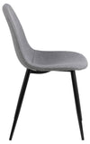 Set 4 scaune tapitate cu stofa si picioare metalice Wilma Gri Deschis / Negru, l44,5xA56xH84 cm (6)