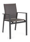 Set 6 scaune de gradina / terasa din metal si material textil Crozet Antracit, l56,5xA62xH88 cm (2)