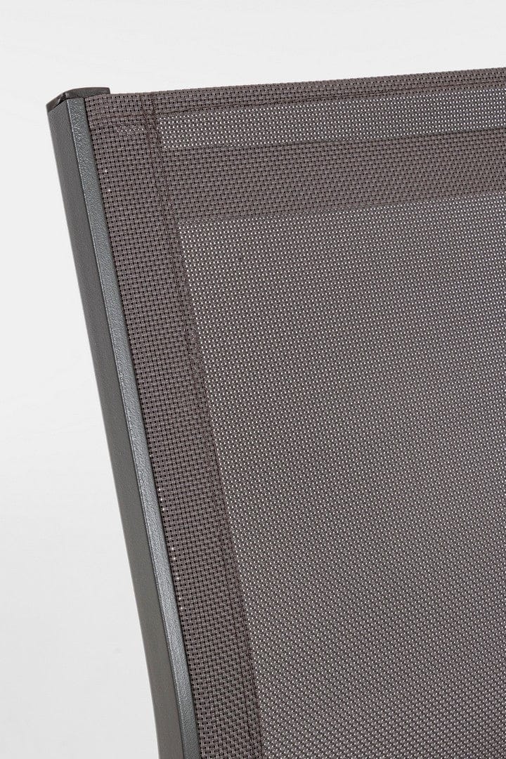 Set 6 scaune de gradina / terasa din metal si material textil Crozet Antracit, l56,5xA62xH88 cm (8)
