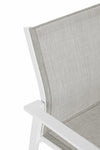 Set 6 scaune de gradina / terasa din metal si material textil Crozet Gri / Alb, l56,5xA62xH88 cm (9)