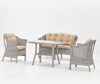 Set mobilier gradina / terasa Luna Fas Bej / Gri, 2 fotolii + canapea 2 locuri + masa de cafea (3)