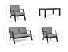Set mobilier pentru gradina / terasa, Harleys Gri / Antracit, 2 fotolii + canapea 2 locuri + masa de cafea (13)