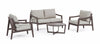 Set mobilier pentru gradina / terasa, Sirenus Coffee Gri Deschis, canapea 2 locuri + 2 fotolii + masa de cafea