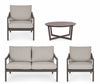 Set mobilier pentru gradina / terasa, Sirenus Coffee Gri Deschis, canapea 2 locuri + 2 fotolii + masa de cafea (5)