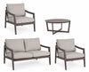 Set mobilier pentru gradina / terasa, Sirenus Coffee Gri Deschis, canapea 2 locuri + 2 fotolii + masa de cafea (4)