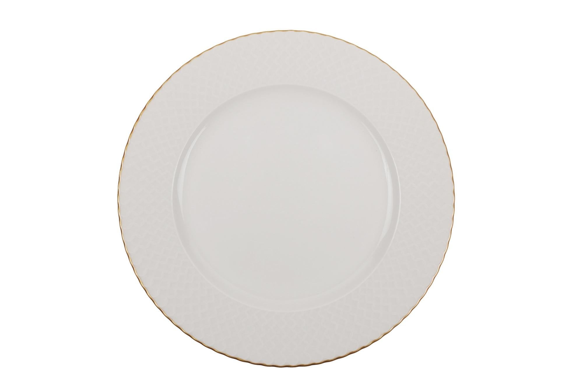 Set vesela din portelan, Ellis Dinner Alb / Auriu, 24 piese (9)