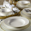 Set vesela din portelan, Ellis Dinner Alb / Auriu, 24 piese (1)