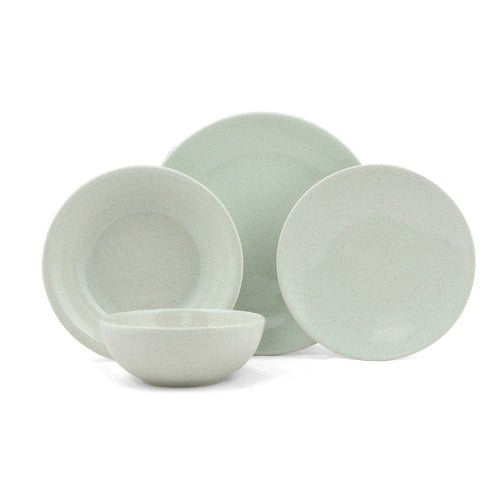 Set vesela din portelan, Janie Dinner Verde, 24 piese