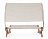 Sezlong cu baldachin pentru gradina / terasa, din lemn si material textil, Noes Bej / Natural, l180xA196xH165 cm (3)