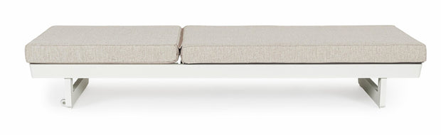 Sezlong pentru gradina / terasa, din aluminiu si material textil, Infinity Alb, l72xA195xH95 cm (5)