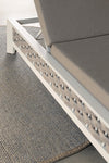 Sezlong pentru gradina / terasa, din aluminiu si material textil, Otavio Gri / Alb, l76xA195xH99 cm (8)