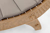 Sezlong pentru gradina / terasa, din lemn de tec si material textil, Sanur Grej / Natural, l140-150xA224xH91 cm (8)