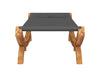 Sezlong pentru gradina / terasa, din lemn si material textil, Rustical Small Antracit / Natural, l100xA188,5xH44 cm (3)