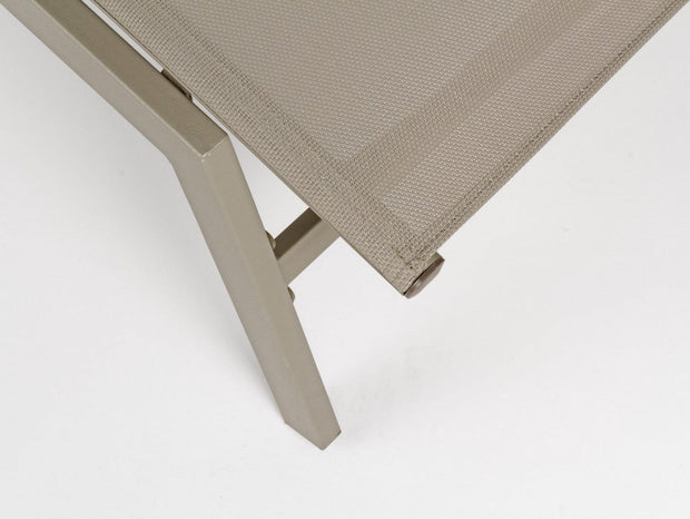 Sezlong pentru gradina / terasa, din metal si material textil, Nildas Grej, l63xA195xH91 cm (5)