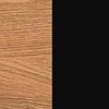 Masa extensibila din lemn, furnir si metal Mosaic 40 Stejar / Negru, L160-220xl90xH78 cm (8)
