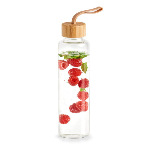 Sticla pentru apa Bamboo Transparent, 560 ml, Ø6,5xH24 cm