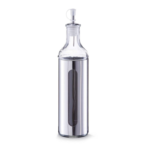 Sticla pentru ulei / otet Visual, inox si sticla, Silver 500 ml, Ø 6,5xH28 cm