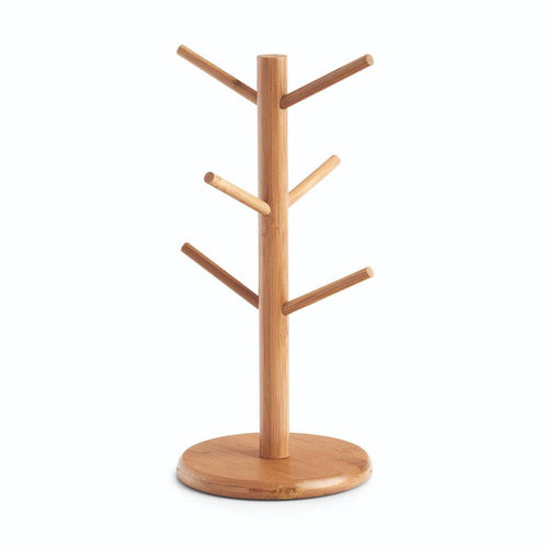 Suport din bambus pentru 6 cani, Bamboo Natural, Ø16xH34 cm