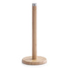 Suport din bambus si otel inoxidabil pentru role de bucatarie, Bamboo Round Natural, Ø14xH32 cm