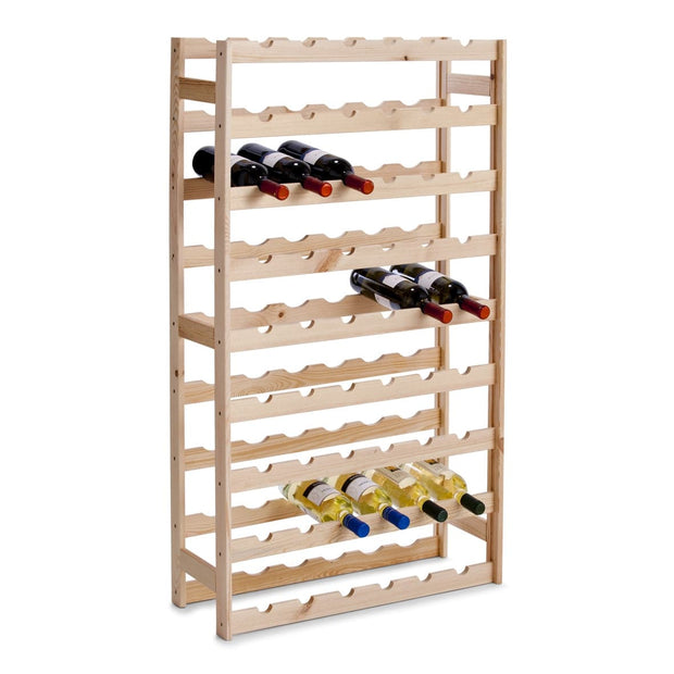 Suport din lemn de pin pentru 54 sticle Rack Natural, l67,5xA25xH118 cm