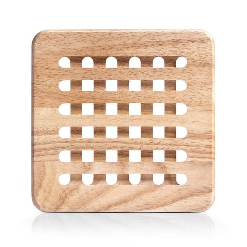 Zeller Suport oale fierbinti, din lemn de fag, Trivet Square Natural, L20xl20 cm