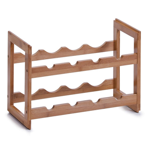 Suport suprapozabil din bambus pentru 8 sticle Rack Natural, l47xA22xH32 cm