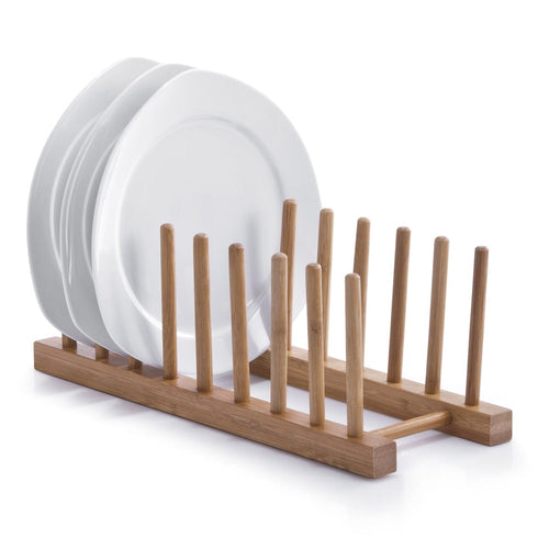 Zeller Suport uscator pentru farfurii, din bambus, Bamboo Natural, L34xl12,5xH12 cm