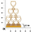 Suport metalic pentru sticle Rack 6 Auriu, l31xA12,7xH53 cm (7)